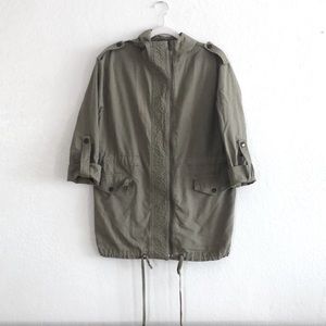Trouve Utility Jacket w Hood xs oversized
